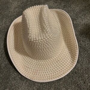Pearl cowboy hat - see last photo for scuff